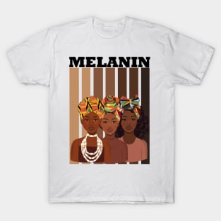 Melanin Afrocentric Black History Month T-Shirt